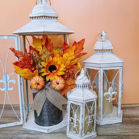 Winlyn 8 Pcs Assorted Artificial Maple Leaf Branches Faux Fall Picks and Sprays with Pumpkins Sunflower Heads Pine Cones Berries for Farmhouse Fall Thanksgiving Floral Arrangement Centerpiece Wreath in Saudi Arabia