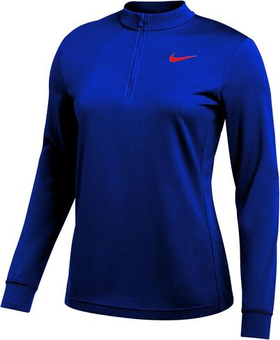 Nike Women's Dri-fit Uv Victory Long-Sleeve Half-Zip Top, Game Royal/Red Medium in Saudi Arabia