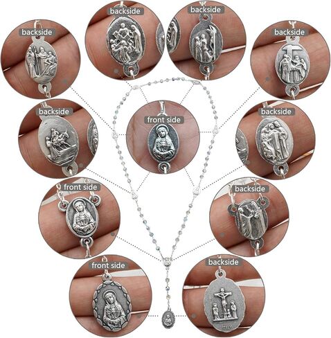 Crystal Beads Seven Sorrows chaplet of Mary Rosary Catholic Crystal Beads 6MM in Saudi Arabia
