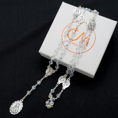 Crystal Beads Seven Sorrows chaplet of Mary Rosary Catholic Crystal Beads 6MM in Saudi Arabia