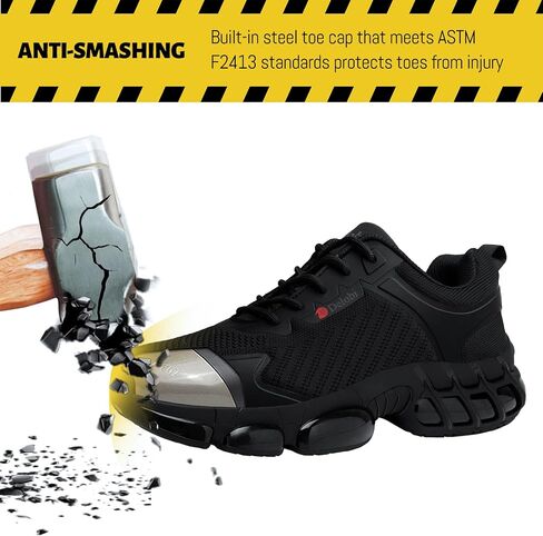 Slip On Steel Toe Shoes for Men Work Safety Sneakers Comfortable Indestructible Industrial Construction Footwear in Saudi Arabia