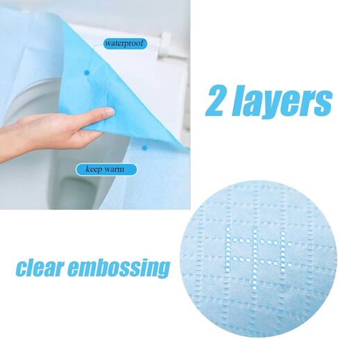 أغطية مقاعد المرحاض للاستعمال مرة واحدة، بطانات المرحاض المحمولة، غطاء مقعد السفر للنزهة، الفندق، المستشفى، السفر، غطاء مقعد المرحاض العام (80 حزمة) in Kuwait