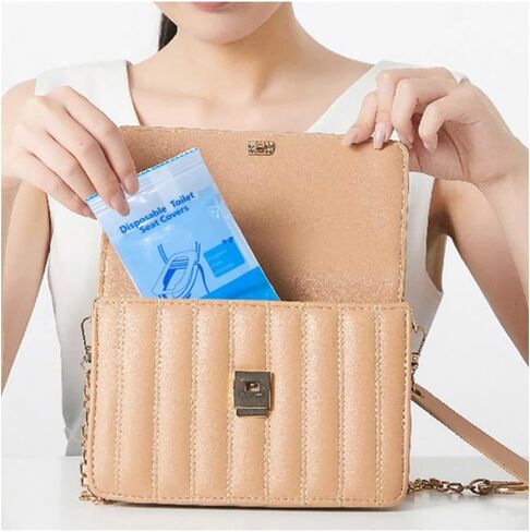 أغطية مقاعد المرحاض للاستعمال مرة واحدة، بطانات المرحاض المحمولة، غطاء مقعد السفر للنزهة، الفندق، المستشفى، السفر، غطاء مقعد المرحاض العام (80 حزمة) in Kuwait