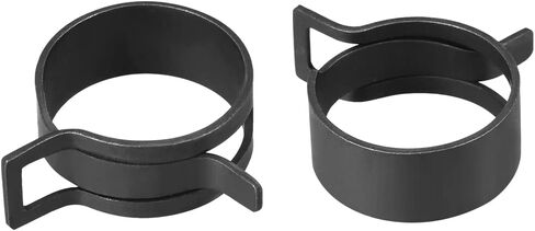 uxcell Steel Band Clamp 25mm Inner Dia Fit 26.5-29mm OD Hose Spring Band Type Action Fuel Line Silicone Tube Clip Clamp Black 5Pcs in Saudi Arabia