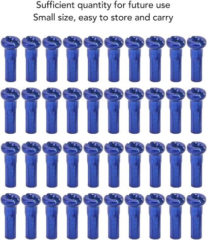 VBESTLIFE Spoke Nipples, 80Pcs Iron Spoke Hats 14mm Spoke Nipples for 14G Spoke Wire(Blue) in Saudi Arabia