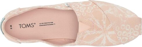 TOMS Womens Alpargata Slip On Flats Casual - Pink in Saudi Arabia