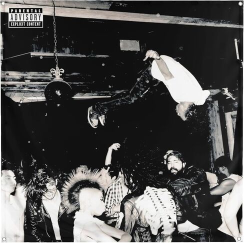 غطاء ألبوم Playboi Carti Die Lit مقاس 3.5 × 3.5 قدم لافتة علم جداري ملصق راب شوتا - متين ومقاوم للبهتان in Saudi Arabia