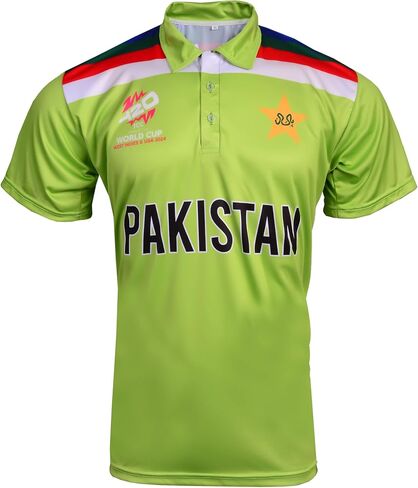 Pakistan Cricket Team Imran Khan 804 T20 World Cup 2024 Fan Sports Jersey, Stretchable T-Shirt in Saudi Arabia