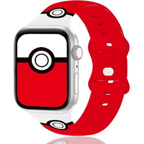 Band Compatible with Apple Watch Bands 40mm 41mm 38mm 44mm 45mm 42mm Women Men, Printed Soft Silicone Waterproof Replacement Pattern Strap Wristband for iWatch Series 7 6 SE 5 4 3 2 1