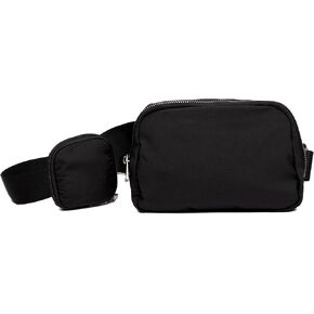 Original Crossbody HydroBeltbag | Fanny Pack with Removable Water Bottle Holder | Adjustable Waist Bag for Carrying Your Purse, Phone, Accessories w/Tumbler Holder (Black)