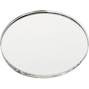 Plymor Round 3mm Non-Beveled Glass Mirror, 2 inch x 2 inch (Pack of 2)