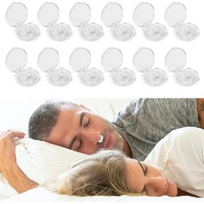 12pcs Anti Snoring Devices, Silicone Magnetic Anti Snoring Nose Clip Snoring Nose Clip Effective Hale Breathing Aid for Help Stop Snoring Quieter Restful Sleep