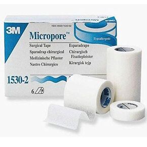 3M Micropore Surgical Tape Box of 6 Size 2" x 10 yds Color White 3M HEALTHCAR... MMED-MMM15302 Box