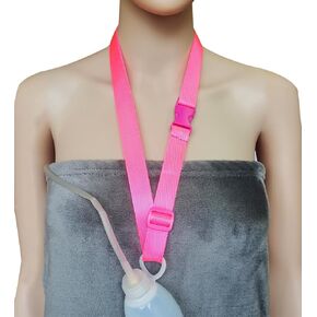 3 PCS Shower Lanyards for Mastectomy Drain Holder Adjustable Neck Ropes Postoperative Breast Cancer Supplier Patients Drainage Bulbs Accessories-Multi Color Options (Pink)