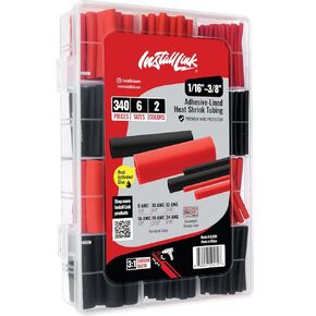 مجموعة أنابيب الانكماش الحراري (1/6"-3/8") 340 قطعة، 6 مقاسات عن طريق رابط التثبيت in Kuwait