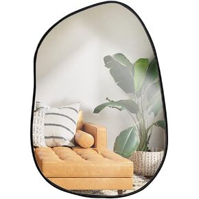 Mirrorize Irregular Wall Mirror, Asymmetrical Wall Mirror, Modern Abstract Wall Mirror Decor for Living Room Bathroom Bedroom Entryway 19"X27"