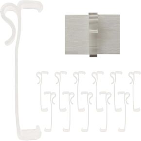 Amazing Drapery Hardware 3.25 Inch Clear Valance Clips for Top Blind Brands & Window Shades, 12-Pack -Sturdy Plastic Brackets, Ideal for Wood, Faux Wood & Metal Treatments in Home & Office Settings in Kuwait