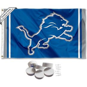 Detroit Lions Logo Banner and Tapestry Wall Tack Pads