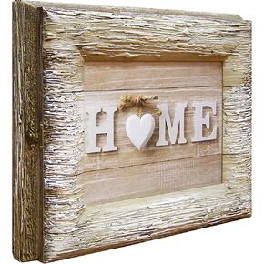 Key Holder Hooks Framed Canvas Artwork Wall Art - Home Decor Accent Secret Box for Keys 9.5x11.5 inches, Gray