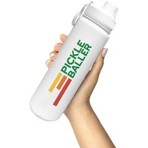 Pickle Baller Sports Water Bottle - Pickleball Insulated Stainless Insulated - Double Walled - 10 Hours Cold & 6 Hours Hot - Reusable Metal Water Bottle - Leak Proof - 1 Count