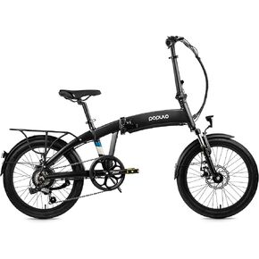Populo 20'' Folding Electric Bike for Adults, 250W 36V Electric Bicycle with Removable Battery, Lightweight Aluminum Ebike with Suspension Fork, Lights & Rear Rack Included, USB Charge.