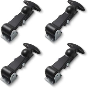 Premium Rubber Hasp with Plunger for RV Battery Box Strap, Tool Box Latch,Tool Room Latch,The Utility Room Latch,Pet House Latch - Secure and Durable(4pk)…