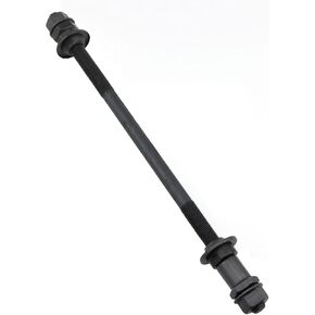 Bike axle 240 mm /9.45 in Bike Multi-Speed Rear hub axle 3/8 "Black 26tpi Hub Cone Lock nut Washer kit -1pcs