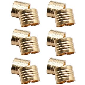 12Pcs Pre-Pressed Copper Buckle for 2GT Open Timing Rubber Belt, Wire Cable Connector, Wire Cable Terminal Width 6mm for 3D Printer Parts