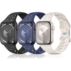 GEAK Compatible with Apple Watch Bands 44mm 45mm 42mm 49mm for Women Men,Soft Silicone Sport Apple Watch Bands for Women Replacement Strap Compatible for iWatch Bands Series 9 8 7 6 5 4 3 2 1 SE Ultra