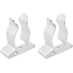 Spring Clip ZZLZX 2PCS Stainless Steel Fine Polished General Purpose Storage Clips, 1-1/8" to 1-1/2" Versatile Hook Spring Clamps Holders for Boats Ships Marines