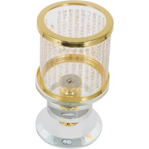 IMIKEYA Butter Lamp Decoration Worship Candlesticks Romantic Glass Candle Holder Kerosene Oil Lamp Ghee Lamp Holder Candle Container Ghee Oil Lamp Butter Lamp Cup Alloy Buddha Glass Tea