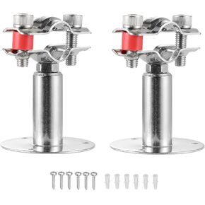 2pcs Adjustable Stainless Steel Pipe Bracket Clamp, Wall Mount Ceiling Mount Pipe Support for 3/4 inch Pipe