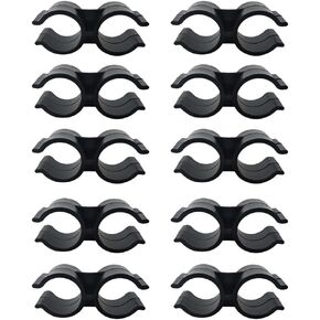 10 Pcs Double Pipe Clamp Pipe Clamp Connection,Shelf Pole Connector,Double Port Pipe Clamps,Warehouse Supermarket Shelf Link Clip Fastener Accessories