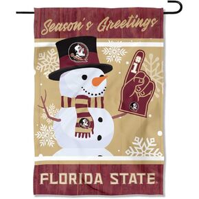 Florida State Seminoles Holiday Winter Snow Garden Banner Flag
