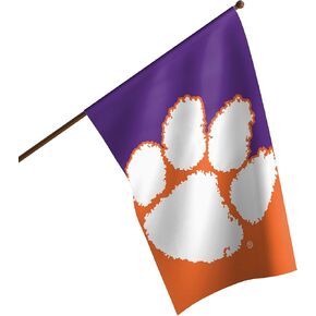 FOCO NCAA Clemson Tigers Unisex Double Sided 40" x 28" Team Logo Vertical Flag, Vertical 40" x 28", One Size