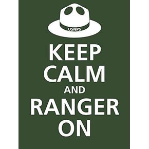 KEEP CALM and RANGER ON Sticker (park ranger national park service)