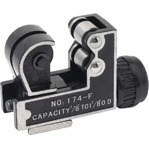 Pipe Cutter [1/8" - 1 1/8"] Tube Cutter Tool for Copper Pipe, Stainless Steel Tubing, Metal, Plastic, Brass - Copper Pipe Cutter - Compact & Tight Space Rigid Tubing Cutter Set for Plumbing