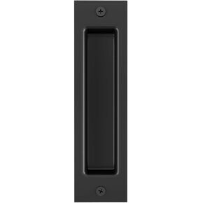 JUBEST 8" Recessed Door Pull Pocket Door Handles, Matte Black Sliding Barn Door Handle for Closet Door, Bifold Door, Sliding Door(Doors NOT Include)