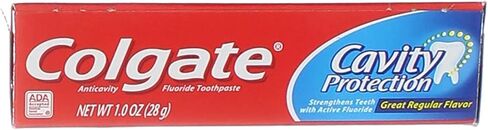 Colgate Cavity Protection Fluoride Toothpaste, Great Regular Flavor, Travel Size TSA Aproved, 1 Ounce (Pack of 8) in Saudi Arabia