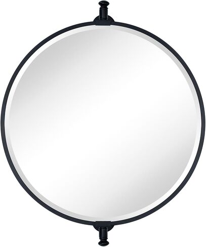 مرآة TEHOME ذات دائرة سوداء محورية N-View للحمام، مرآة مائلة دائرية دوارة للزينة الزاوية، 20 بوصة DIA in Kuwait