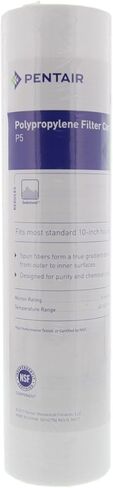 Pentair Pentek P25 Sediment Water Filter, 10-Inch, Under Sink Spun-Bonded Polypropylene Replacement Cartridge, 10" x 2.5", 25 Micron,White in Kuwait