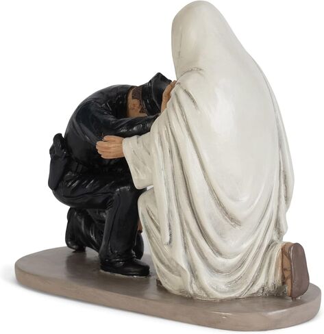 Dicksons Praying Police Officer with Jesus 5 x 6 Resin Decorative Tabletop Figurine in Saudi Arabia