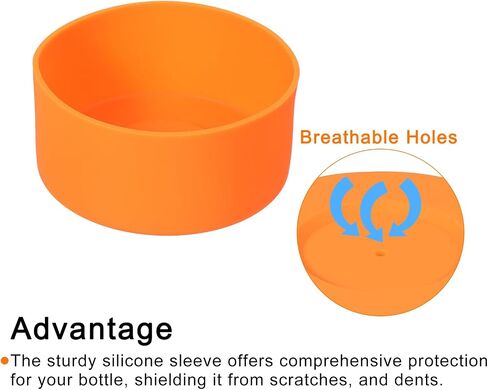 uxcell Protective Silicone Boot Sleeve for, Water Bottle Bottom Anti-Slip Sleeve Cover, Universal Cup Bottom Accessory in Saudi Arabia