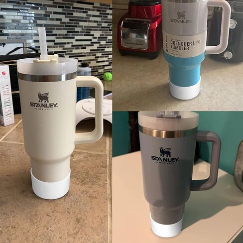 Stanley Tumbler Boot 40 oz Silicone Boot Black Bottom Quencher Handle Accessories for Tumbler IceFlow 30 oz, Protective Sleeve Cover 2Pcs in Saudi Arabia