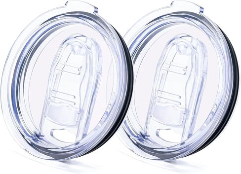 2 Pack 20 oz Tumbler Lids,Replacement Spill Proof Splash Resistant Slider Mug Toppe for Yeti Ramble and More Coffee Mugs,Straw Friendly in Kuwait