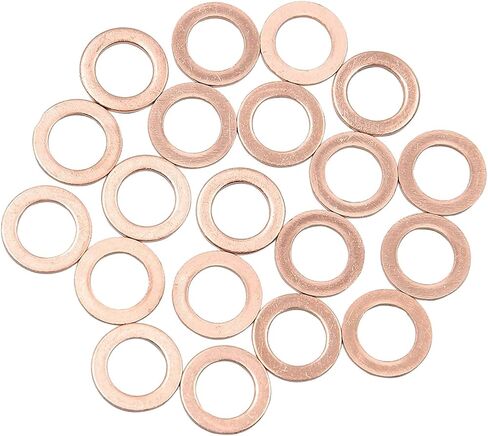 M10 Flat Washer Copper Sealing Ring, 10mm ID 16mm OD 1mm Thickness Metric Sealing Gasket, 10 Pieces in Saudi Arabia