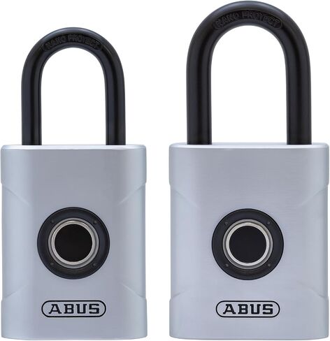 ABUS Touch 57/50 قفل بصمة الإصبع، قفل ذكي للمنزل والمكتب والمزيد، فضي in Saudi Arabia