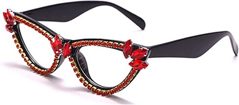 bullabulling Sparkling Crystal Retro Frame cat eye Bling Rhinestone Reading Glasses in Saudi Arabia