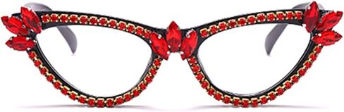 bullabulling Sparkling Crystal Retro Frame cat eye Bling Rhinestone Reading Glasses in Saudi Arabia