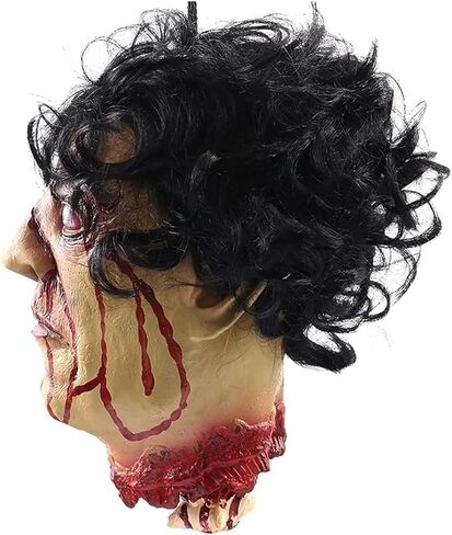 Hanging Severed Head Prop - Life-Size Cut Off Severed Head Halloween Prop Scary Realistic Latex Zombie Head in Saudi Arabia